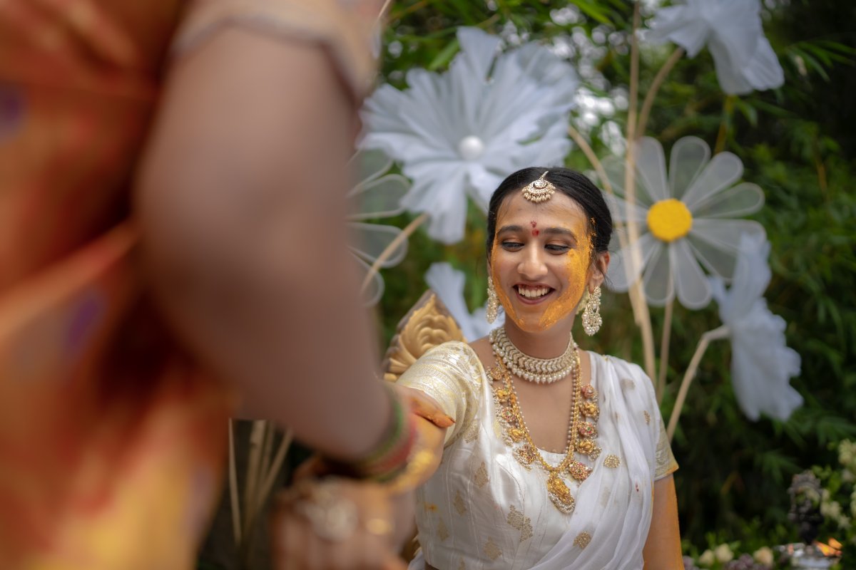 A traditional Indian wedding ritual photographed in Bangalore by WeddingClickz